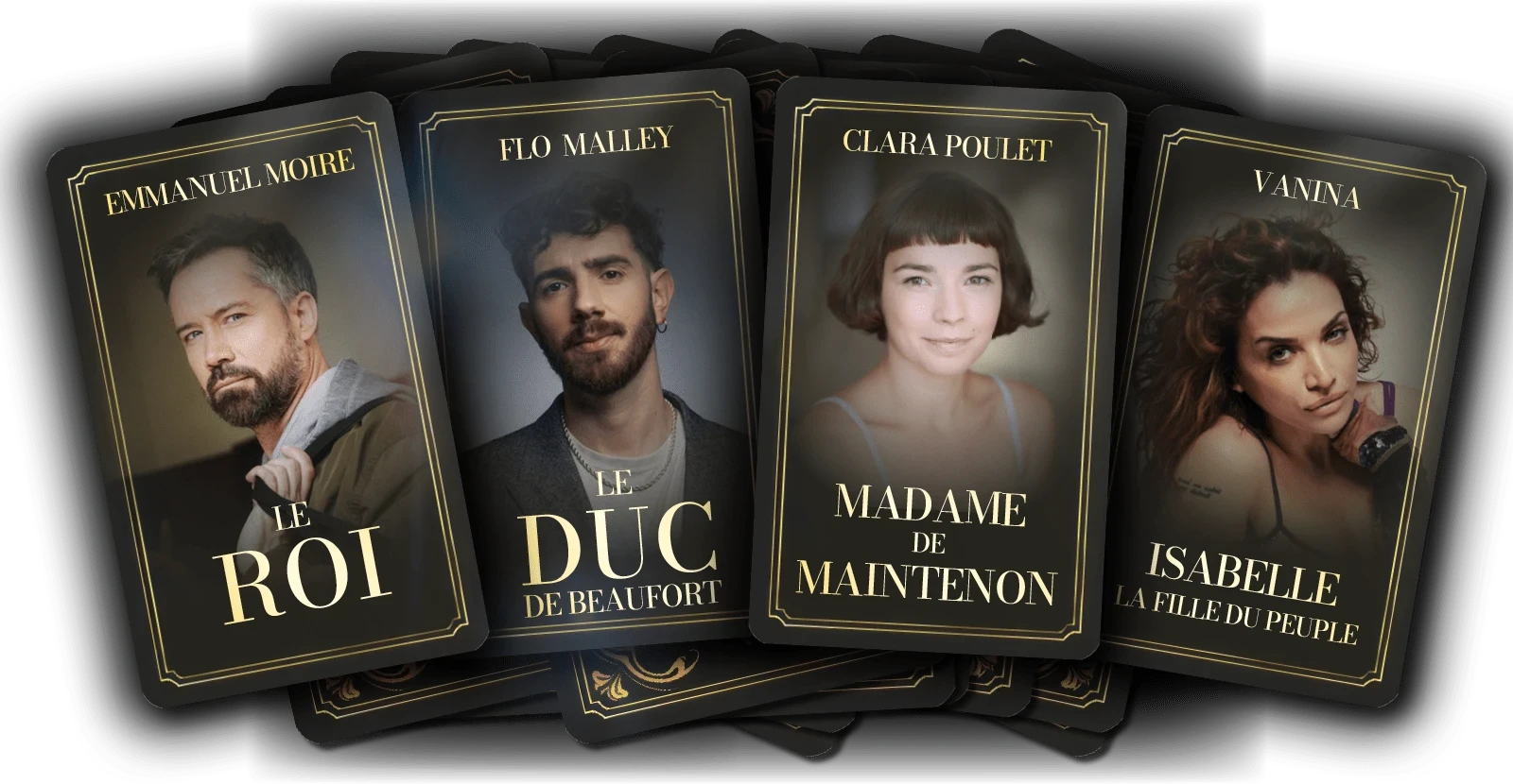 cards with personalities (source : leroisoleil-lespectacle.fr)