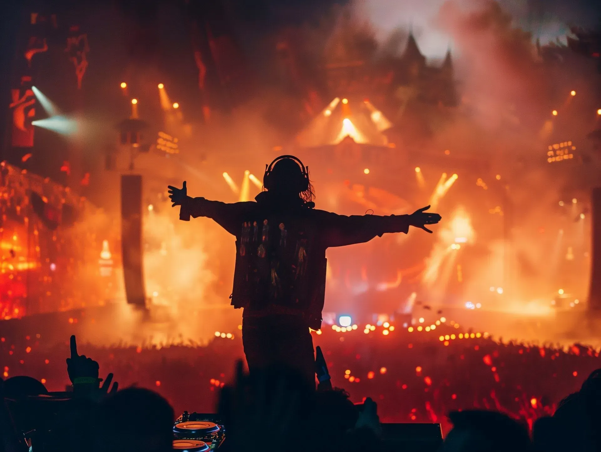 High energy music concert