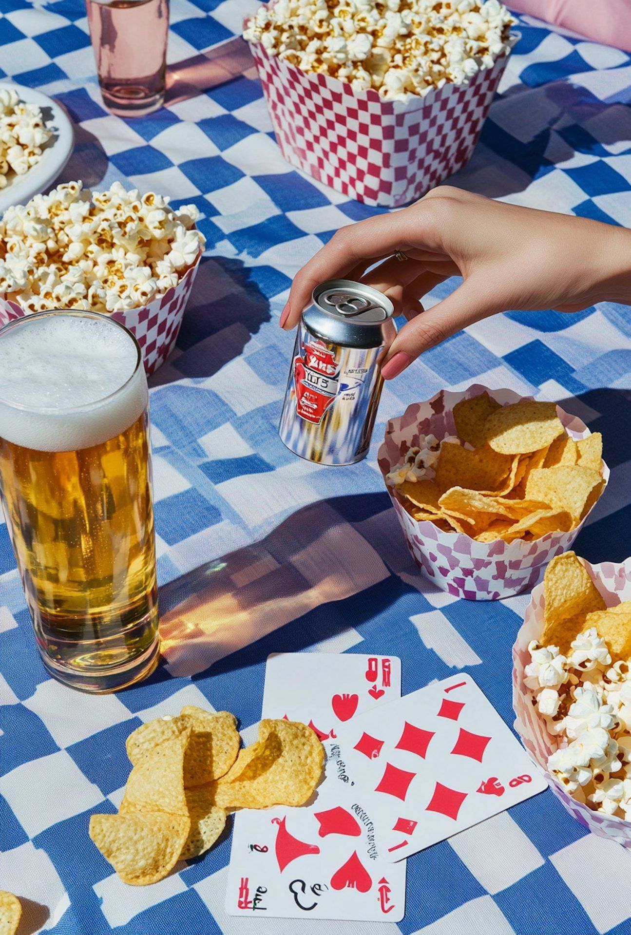 Vibrant picnic scene